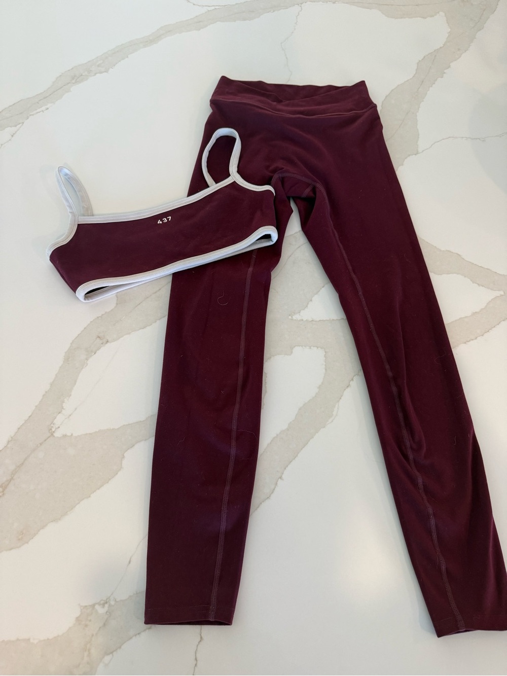 437 Burgundy matching set